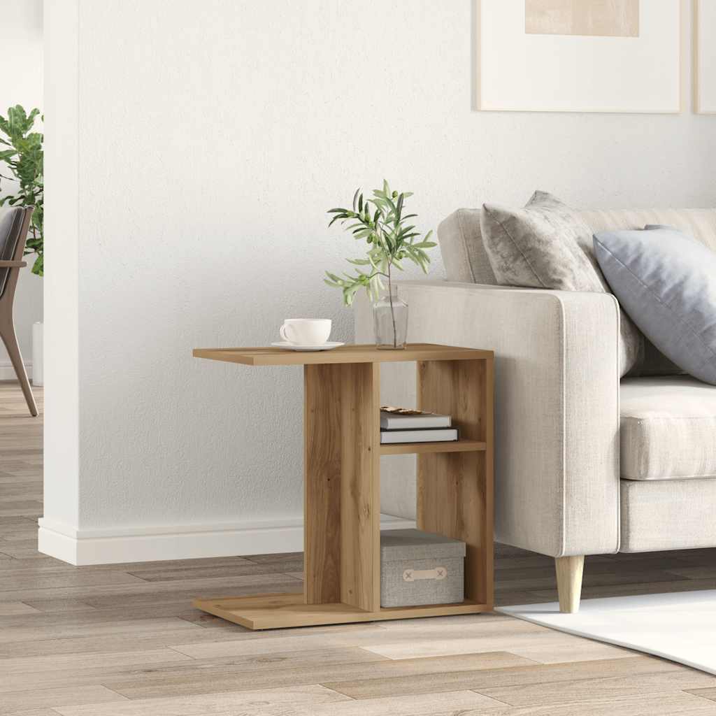 Side Table Artisan Oak 50x30x50 cm Engineered Wood